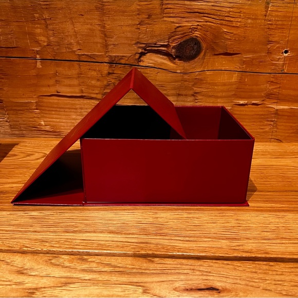 CARTIER Red Gift Box w/ Collar – “PARFUMS Paris” – Textured, 7 x 8 x 4, NEW - Picture 9 of 10